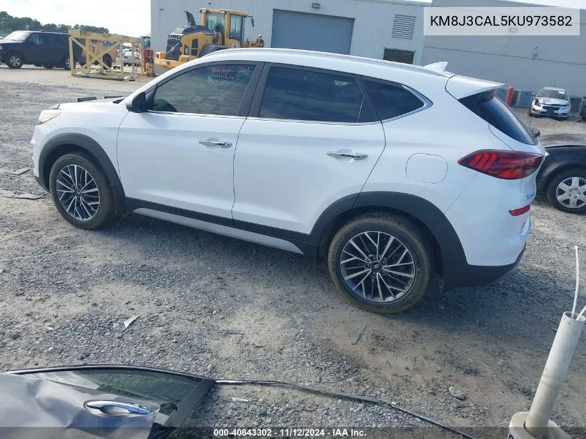 2019 Hyundai Tucson Limited VIN: KM8J3CAL5KU973582 Lot: 40843302