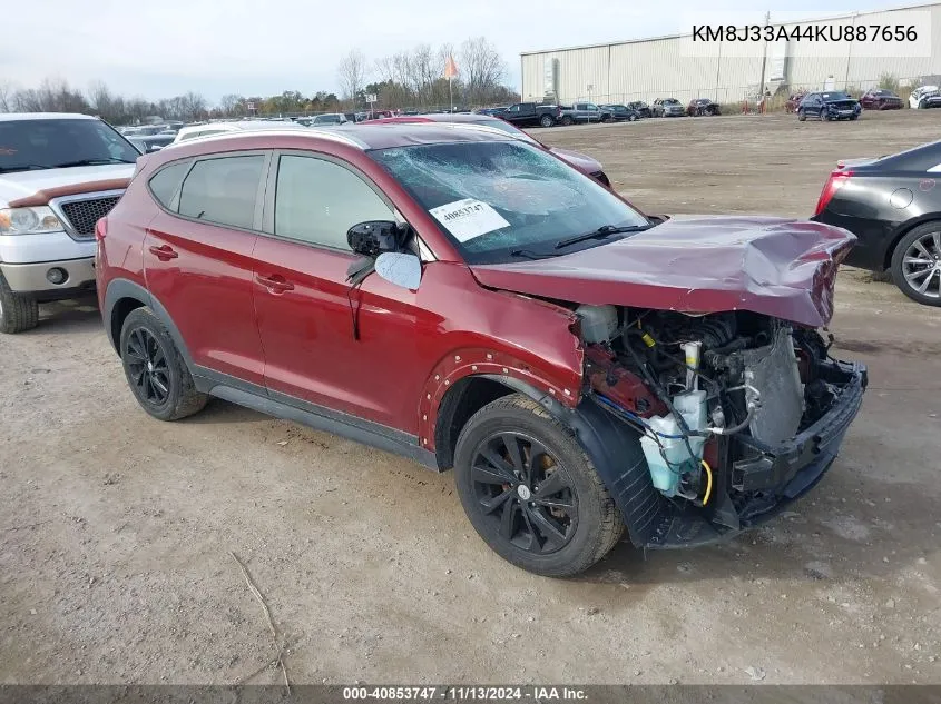 2019 Hyundai Tucson Value VIN: KM8J33A44KU887656 Lot: 40853747