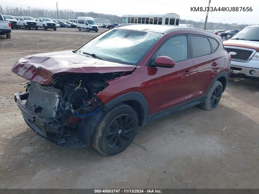 2019 Hyundai Tucson Value VIN: KM8J33A44KU887656 Lot: 40853747