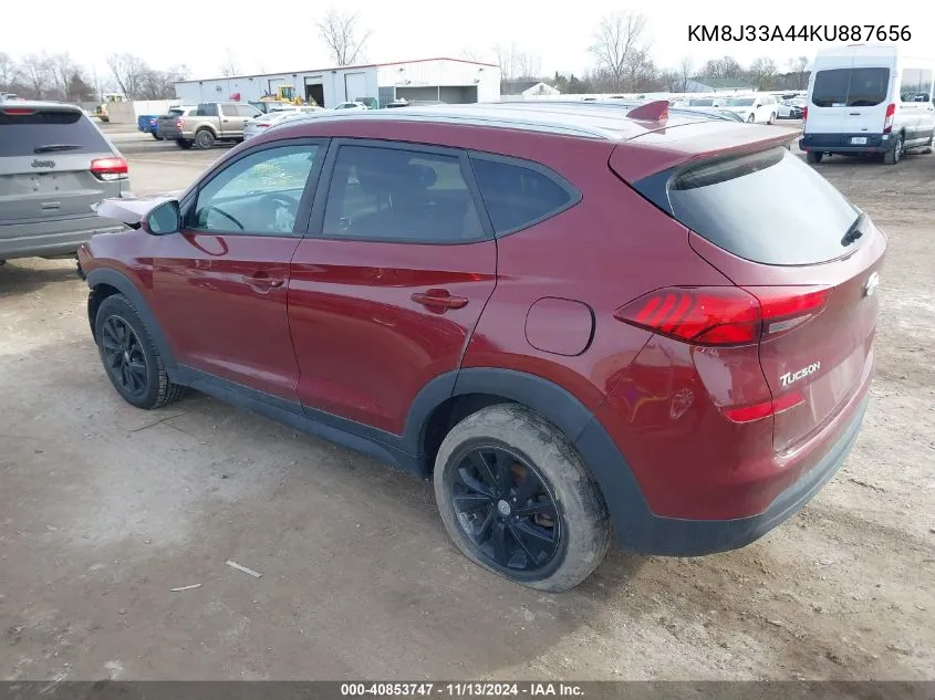 2019 Hyundai Tucson Value VIN: KM8J33A44KU887656 Lot: 40853747