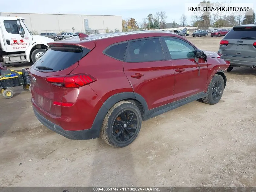 2019 Hyundai Tucson Value VIN: KM8J33A44KU887656 Lot: 40853747