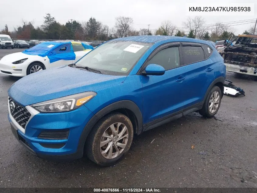 2019 Hyundai Tucson Se VIN: KM8J23A47KU985938 Lot: 40876566