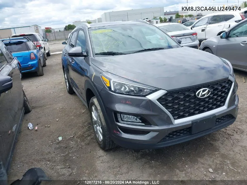 2020 Hyundai Tucson Limited/Sel/Sport/Ultimate/Value VIN: KM8J3CA46LU249474 Lot: 12077215