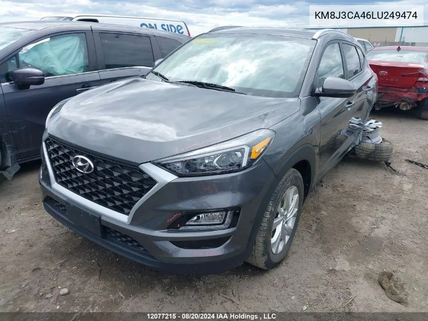 2020 Hyundai Tucson Limited/Sel/Sport/Ultimate/Value VIN: KM8J3CA46LU249474 Lot: 12077215