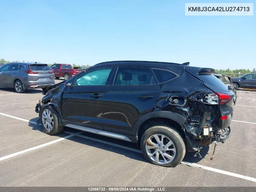 2020 Hyundai Tucson Limited/Sel/Sport/Ultimate/Value VIN: KM8J3CA42LU274713 Lot: 12086732