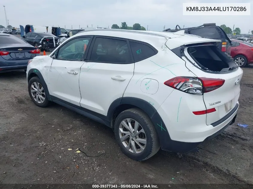 2020 Hyundai Tucson Value VIN: KM8J33A44LU170286 Lot: 39377343