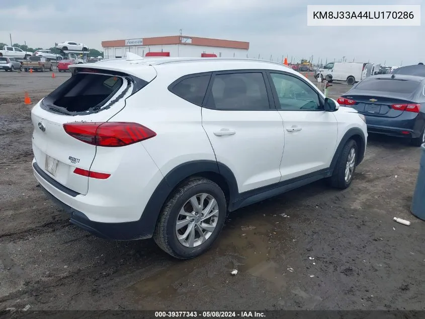 2020 Hyundai Tucson Value VIN: KM8J33A44LU170286 Lot: 39377343