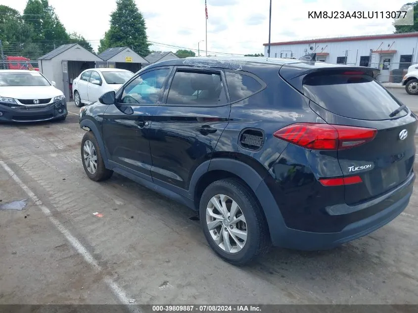 2020 Hyundai Tucson Se VIN: KM8J23A43LU113077 Lot: 39809887