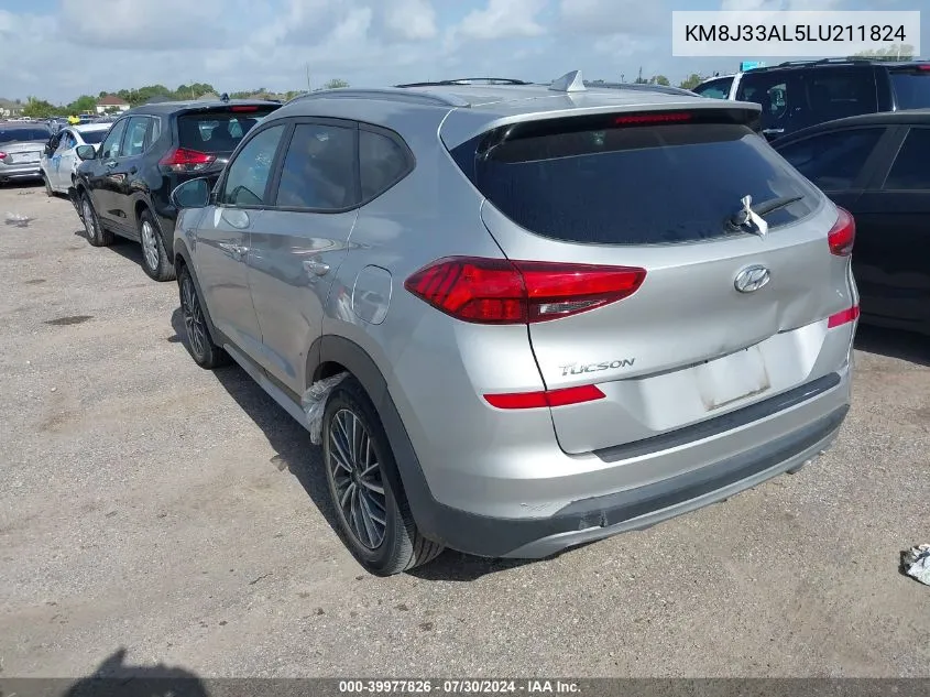 2020 Hyundai Tucson Sel VIN: KM8J33AL5LU211824 Lot: 39977826