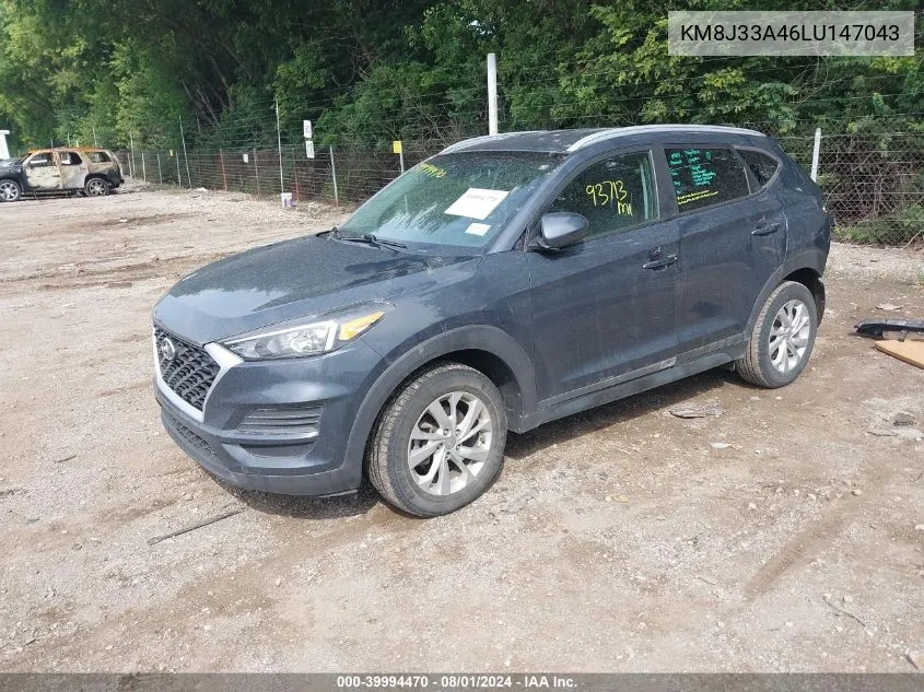 2020 Hyundai Tucson Value VIN: KM8J33A46LU147043 Lot: 39994470