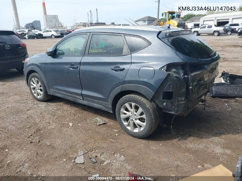 2020 Hyundai Tucson Value VIN: KM8J33A46LU147043 Lot: 39994470