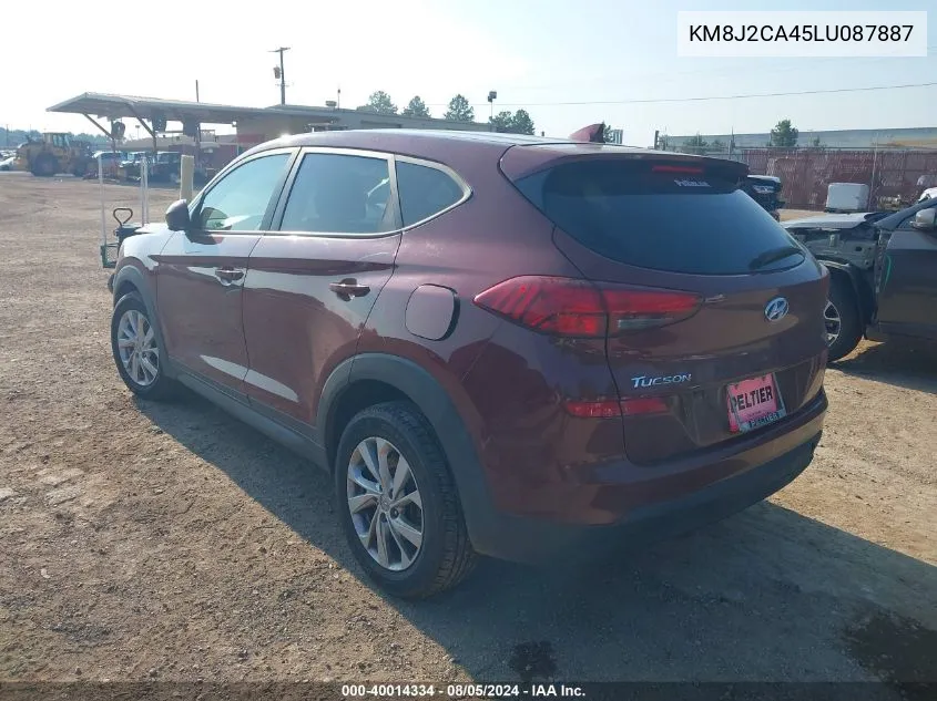 2020 Hyundai Tucson Se VIN: KM8J2CA45LU087887 Lot: 40014334