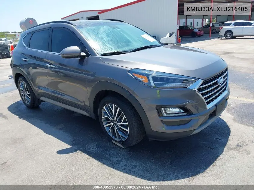 2020 Hyundai Tucson Ultimate VIN: KM8J33ALXLU216405 Lot: 40052973