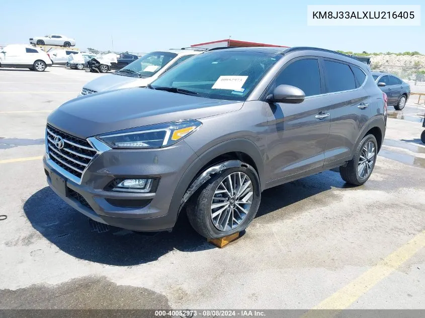 2020 Hyundai Tucson Ultimate VIN: KM8J33ALXLU216405 Lot: 40052973