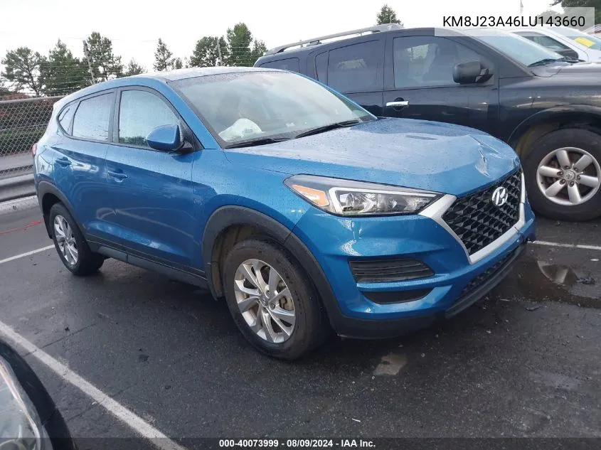 2020 Hyundai Tucson Se VIN: KM8J23A46LU143660 Lot: 40073999