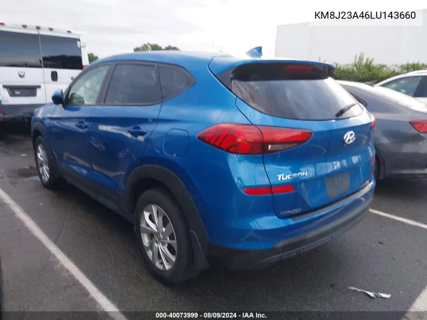 2020 Hyundai Tucson Se VIN: KM8J23A46LU143660 Lot: 40073999