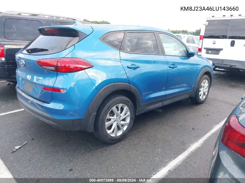 2020 Hyundai Tucson Se VIN: KM8J23A46LU143660 Lot: 40073999