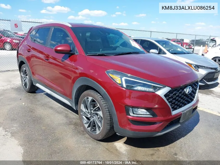 2020 Hyundai Tucson Sport VIN: KM8J33ALXLU086254 Lot: 40173764