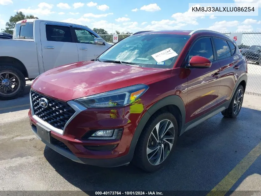 2020 Hyundai Tucson Sport VIN: KM8J33ALXLU086254 Lot: 40173764