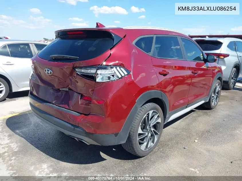 2020 Hyundai Tucson Sport VIN: KM8J33ALXLU086254 Lot: 40173764