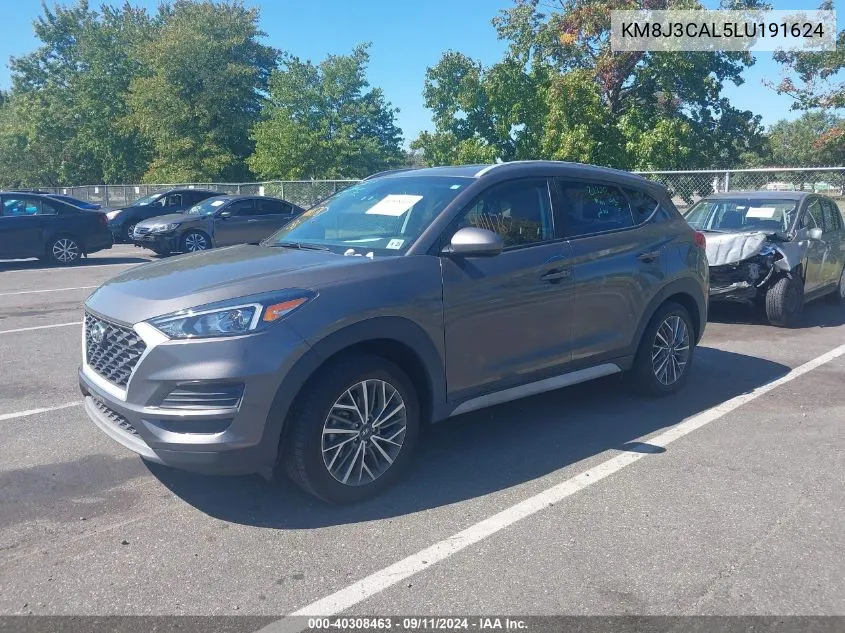 2020 Hyundai Tucson Sel VIN: KM8J3CAL5LU191624 Lot: 40308463