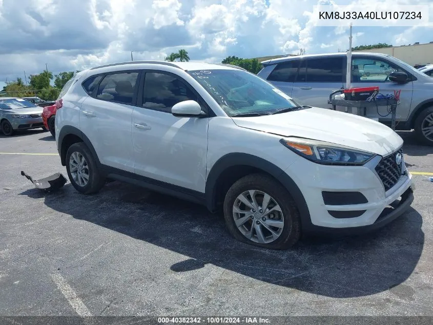 2020 Hyundai Tucson Limited/Sel/Sport/Ultimat VIN: KM8J33A40LU107234 Lot: 40382342