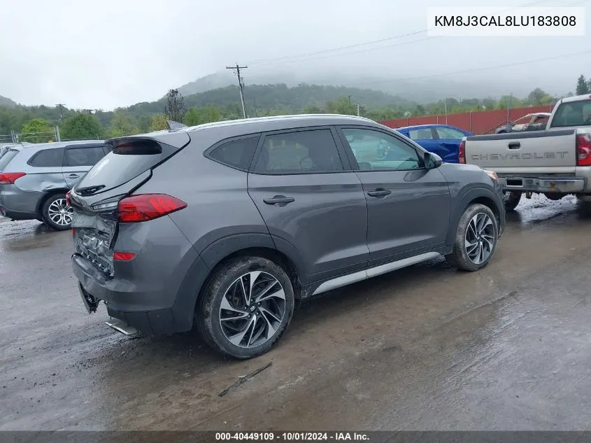 2020 Hyundai Tucson Limited/Sel/Sport/Ultimate/Value VIN: KM8J3CAL8LU183808 Lot: 40449109