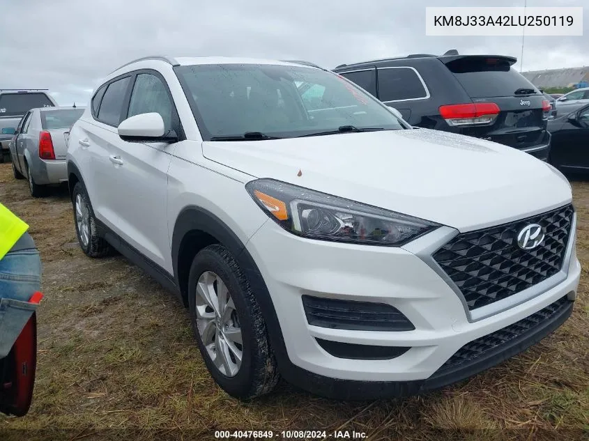 2020 Hyundai Tucson Limited/Sel/Sport/Ultimat VIN: KM8J33A42LU250119 Lot: 40476849