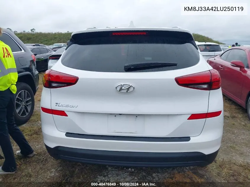 2020 Hyundai Tucson Limited/Sel/Sport/Ultimat VIN: KM8J33A42LU250119 Lot: 40476849