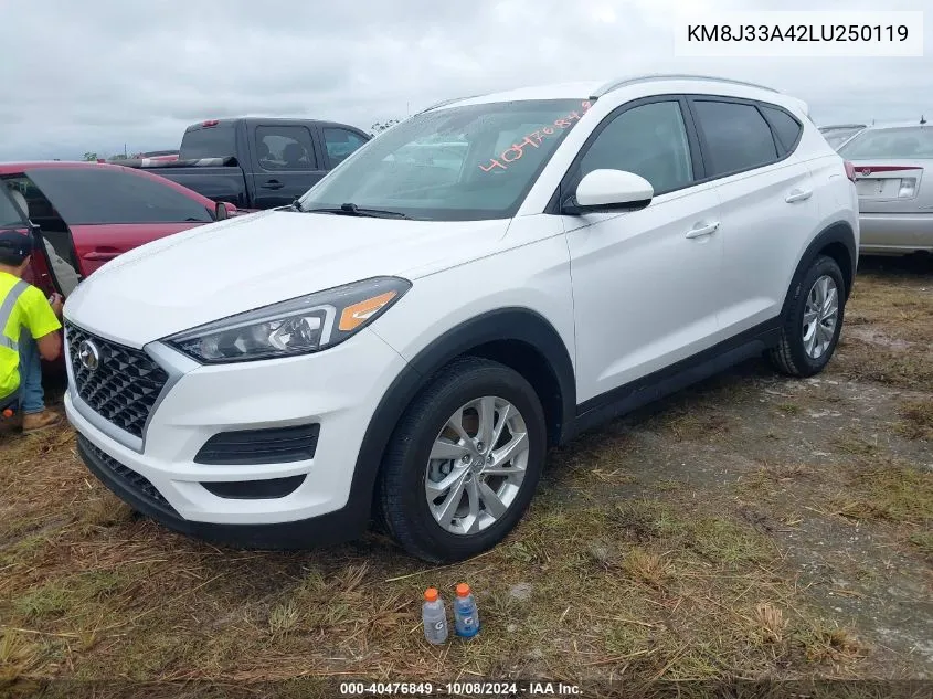 2020 Hyundai Tucson Limited/Sel/Sport/Ultimat VIN: KM8J33A42LU250119 Lot: 40476849