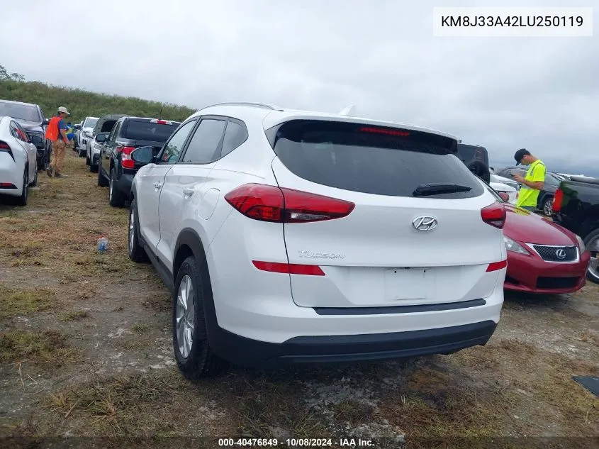 2020 Hyundai Tucson Limited/Sel/Sport/Ultimat VIN: KM8J33A42LU250119 Lot: 40476849