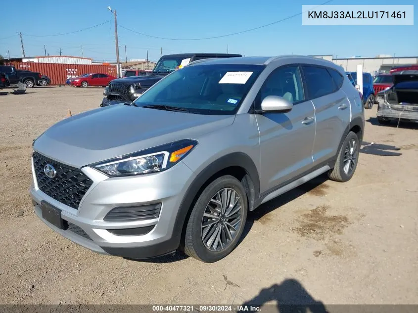 2020 Hyundai Tucson Sel VIN: KM8J33AL2LU171461 Lot: 40477321