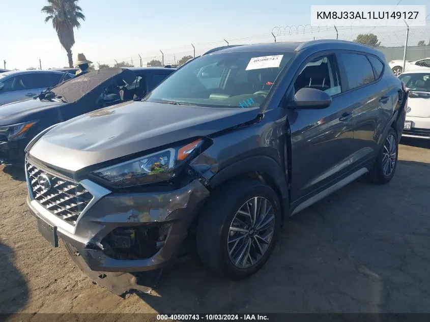 2020 Hyundai Tucson Sel VIN: KM8J33AL1LU149127 Lot: 40500743