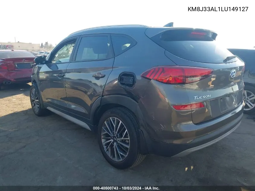 2020 Hyundai Tucson Sel VIN: KM8J33AL1LU149127 Lot: 40500743