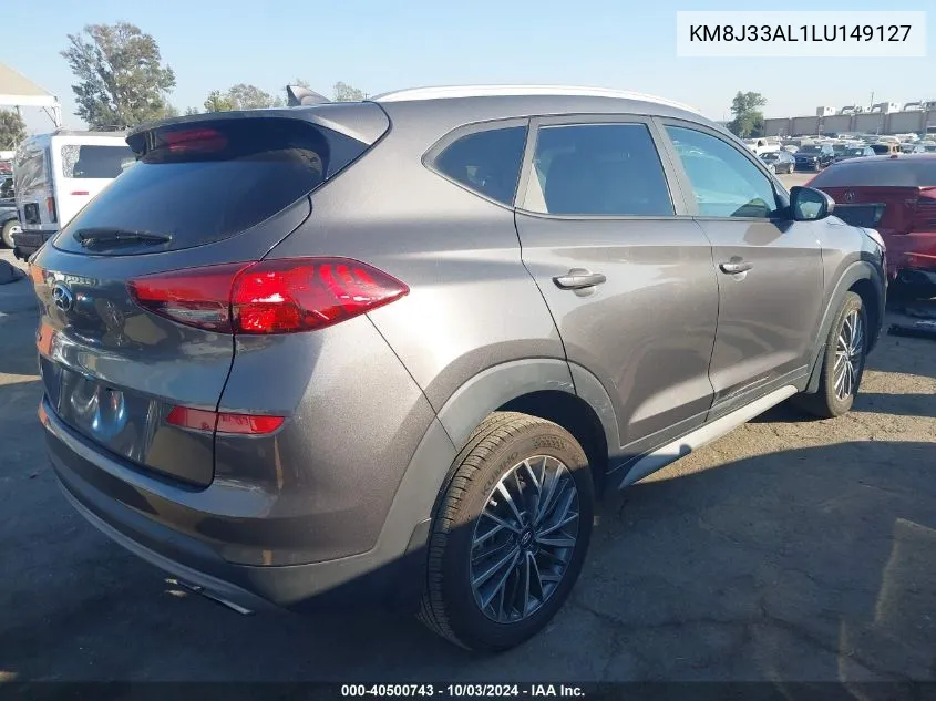 2020 Hyundai Tucson Sel VIN: KM8J33AL1LU149127 Lot: 40500743