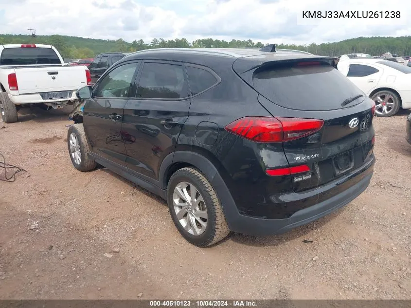 2020 Hyundai Tucson Value VIN: KM8J33A4XLU261238 Lot: 40510123