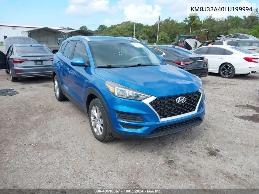 2020 Hyundai Tucson Value VIN: KM8J33A40LU199994 Lot: 40510867