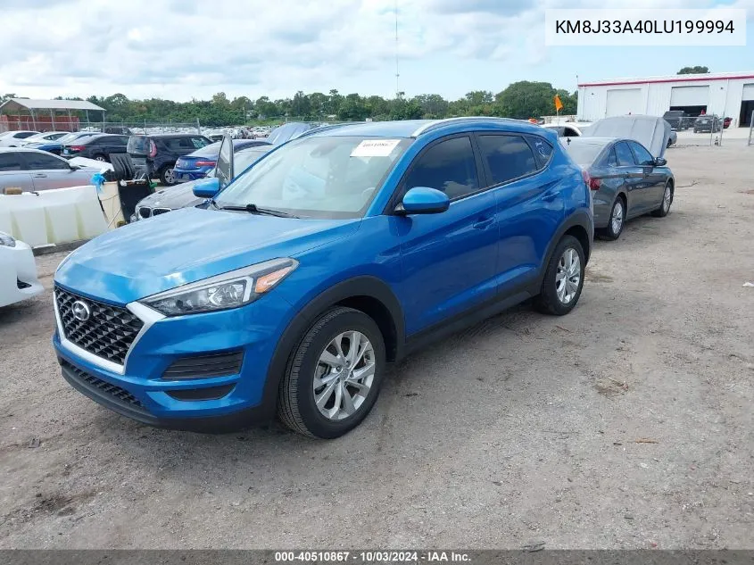 2020 Hyundai Tucson Value VIN: KM8J33A40LU199994 Lot: 40510867