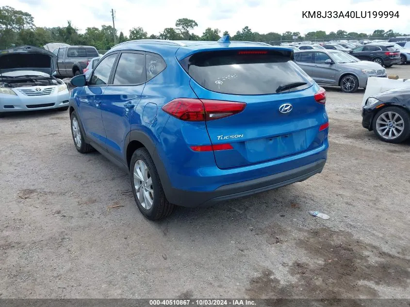 2020 Hyundai Tucson Value VIN: KM8J33A40LU199994 Lot: 40510867