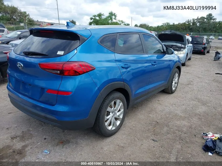 2020 Hyundai Tucson Value VIN: KM8J33A40LU199994 Lot: 40510867