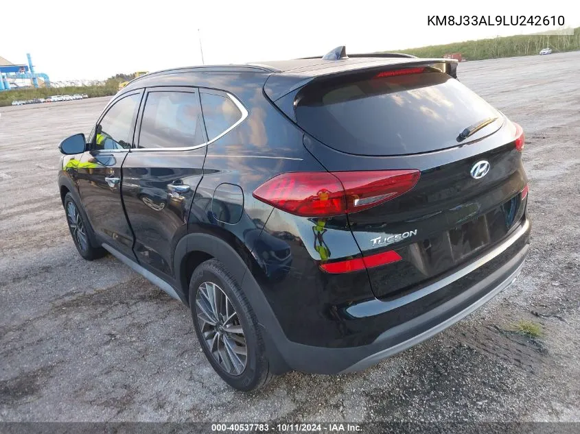 2020 Hyundai Tucson Ultimate VIN: KM8J33AL9LU242610 Lot: 40537783