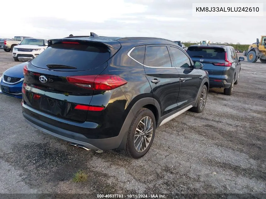 2020 Hyundai Tucson Ultimate VIN: KM8J33AL9LU242610 Lot: 40537783