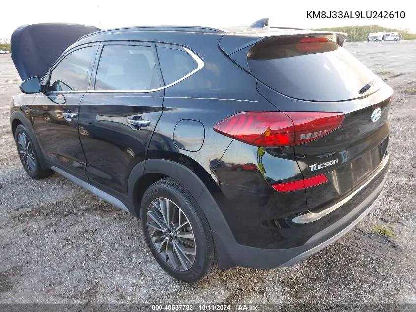 2020 Hyundai Tucson Ultimate VIN: KM8J33AL9LU242610 Lot: 40537783