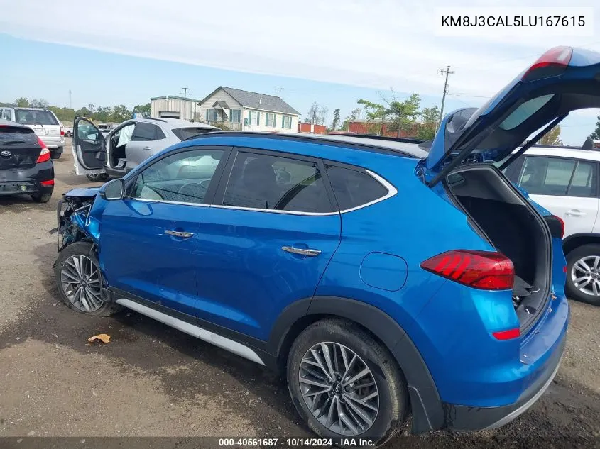 2020 Hyundai Tucson Ultimate VIN: KM8J3CAL5LU167615 Lot: 40561687