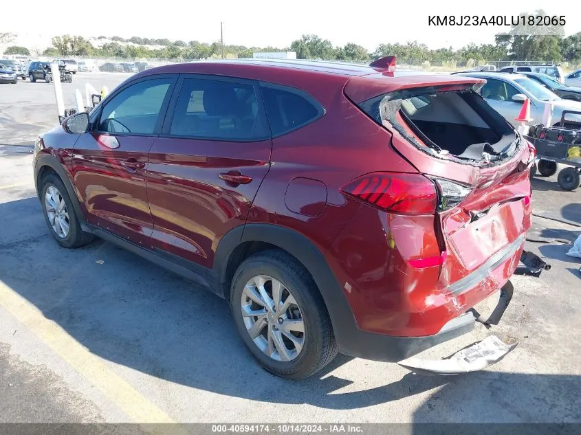 2020 Hyundai Tucson Se VIN: KM8J23A40LU182065 Lot: 40594174