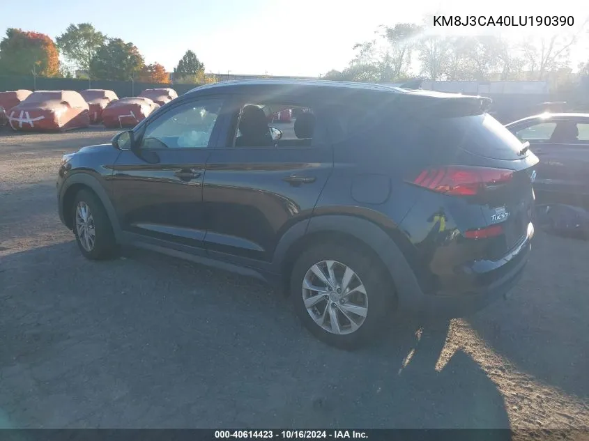 2020 Hyundai Tucson Value VIN: KM8J3CA40LU190390 Lot: 40614423