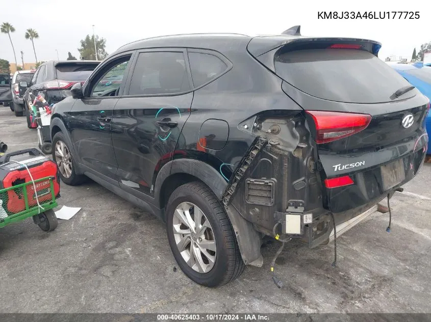 2020 Hyundai Tucson Limited/Sel/Sport/Ultimat VIN: KM8J33A46LU177725 Lot: 40625403