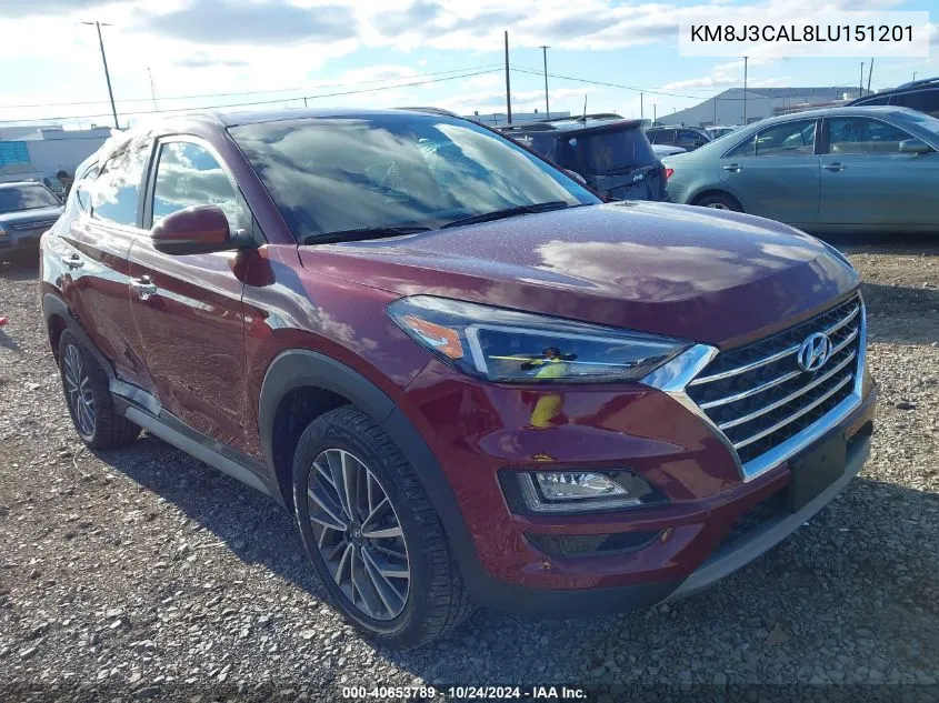 2020 Hyundai Tucson Limited VIN: KM8J3CAL8LU151201 Lot: 40653789