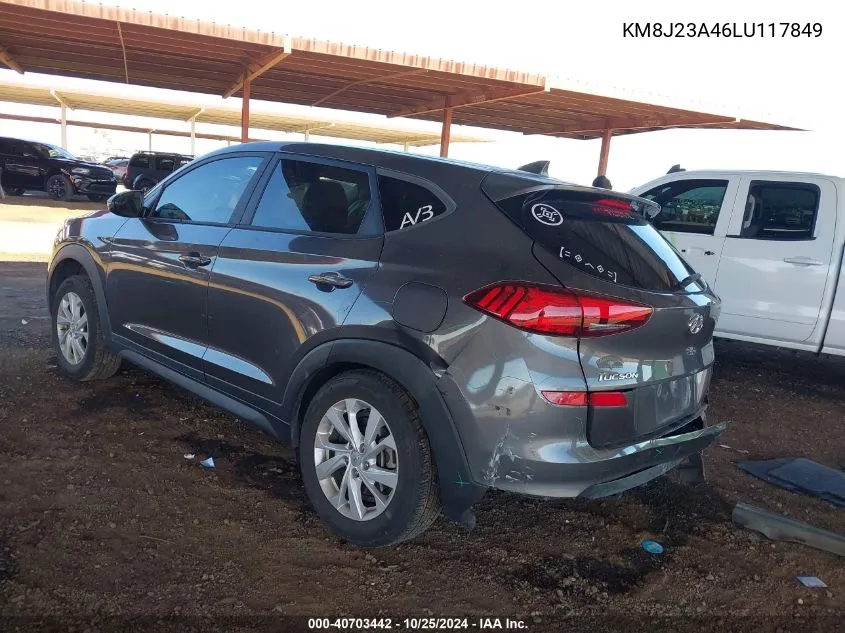 2020 Hyundai Tucson Se VIN: KM8J23A46LU117849 Lot: 40703442