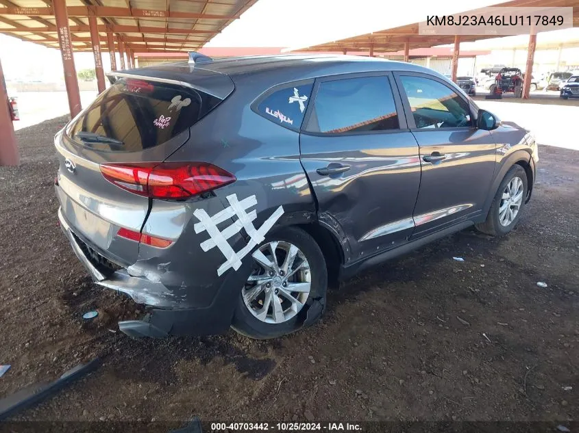 2020 Hyundai Tucson Se VIN: KM8J23A46LU117849 Lot: 40703442